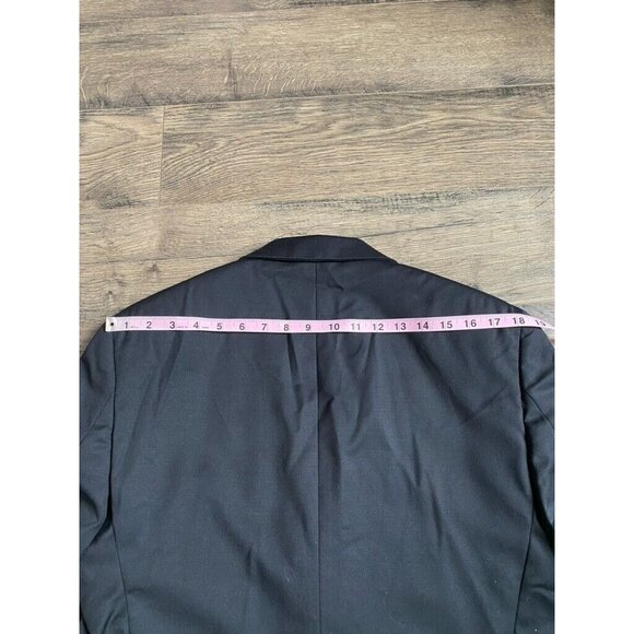 EUC MENS Calvin Klein 100% wool black 2 button sport blazer suit jacket size 40R - Picture 10 of 10